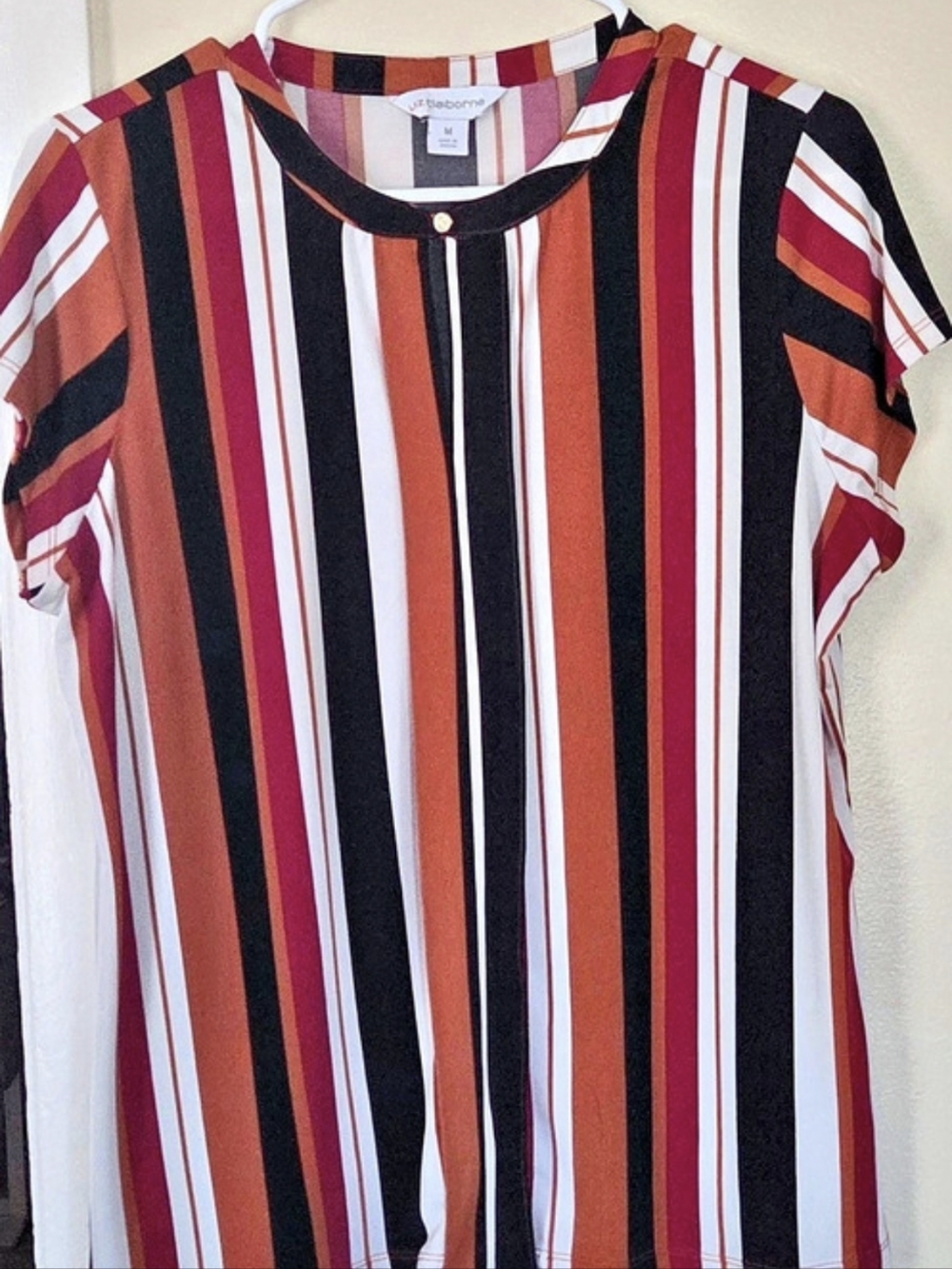 Liz Claiborne Women's Striped Blouse Size Medium Like New